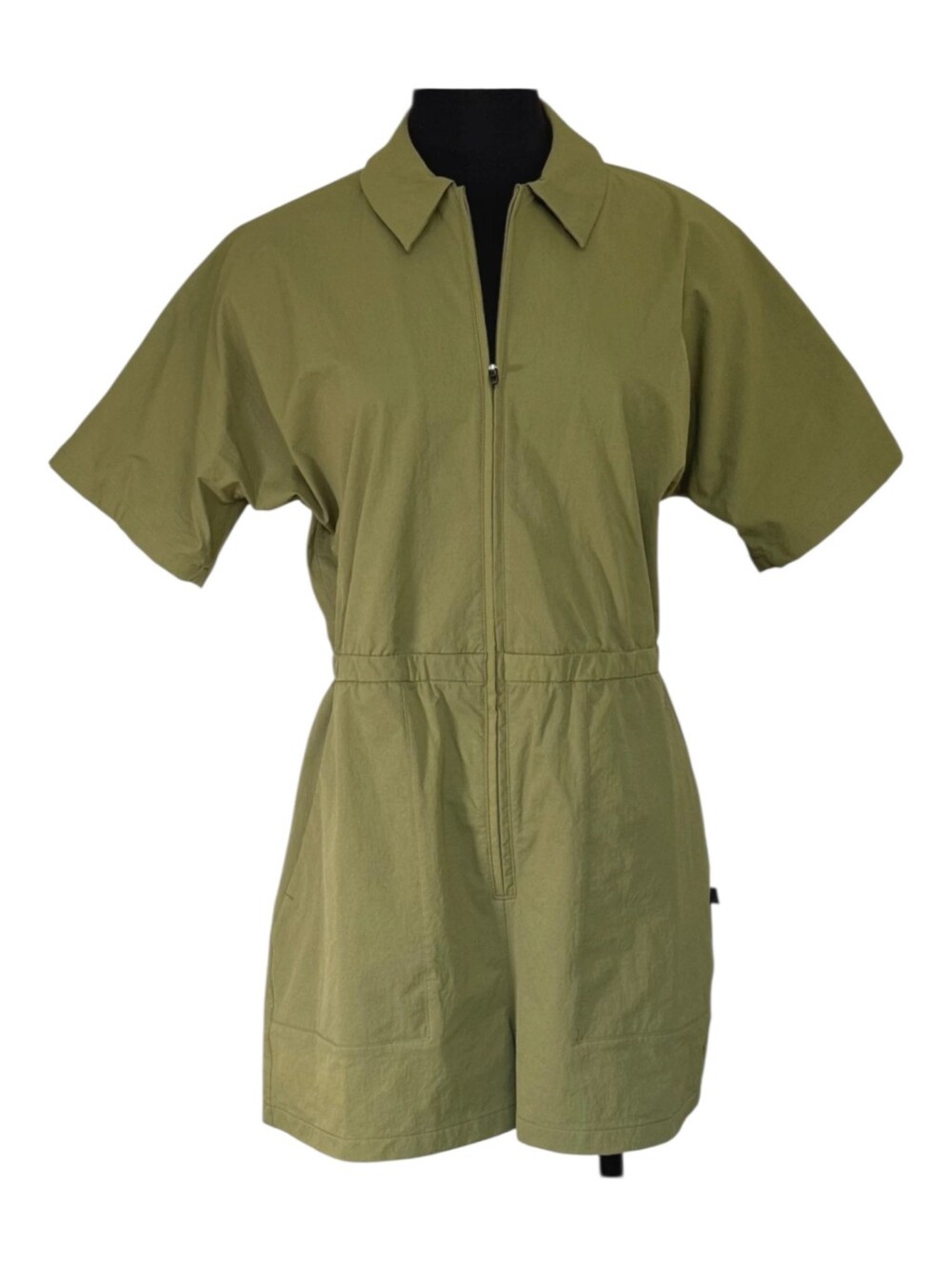 Lululemon lab Zip-Front Collared Romper Bronze Green Size 2 - Picture 5 of 6